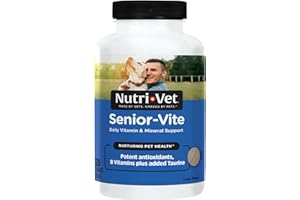 Nutri-Vet Senior-Vite Multivitamin, Dog Supplements, Immune Support, Pet Supplies, Vitamins for Dogs, Senior Essentials, Made in USA, Multivitamin for Pets, 120 Count