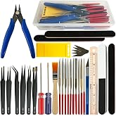 32 Pcs Professional Model DIY Tool Kit, Modeler Basic Craft Tools Set | Dollhouse Miniature Hobby Building or Handmade Hobby Craft Tools Set