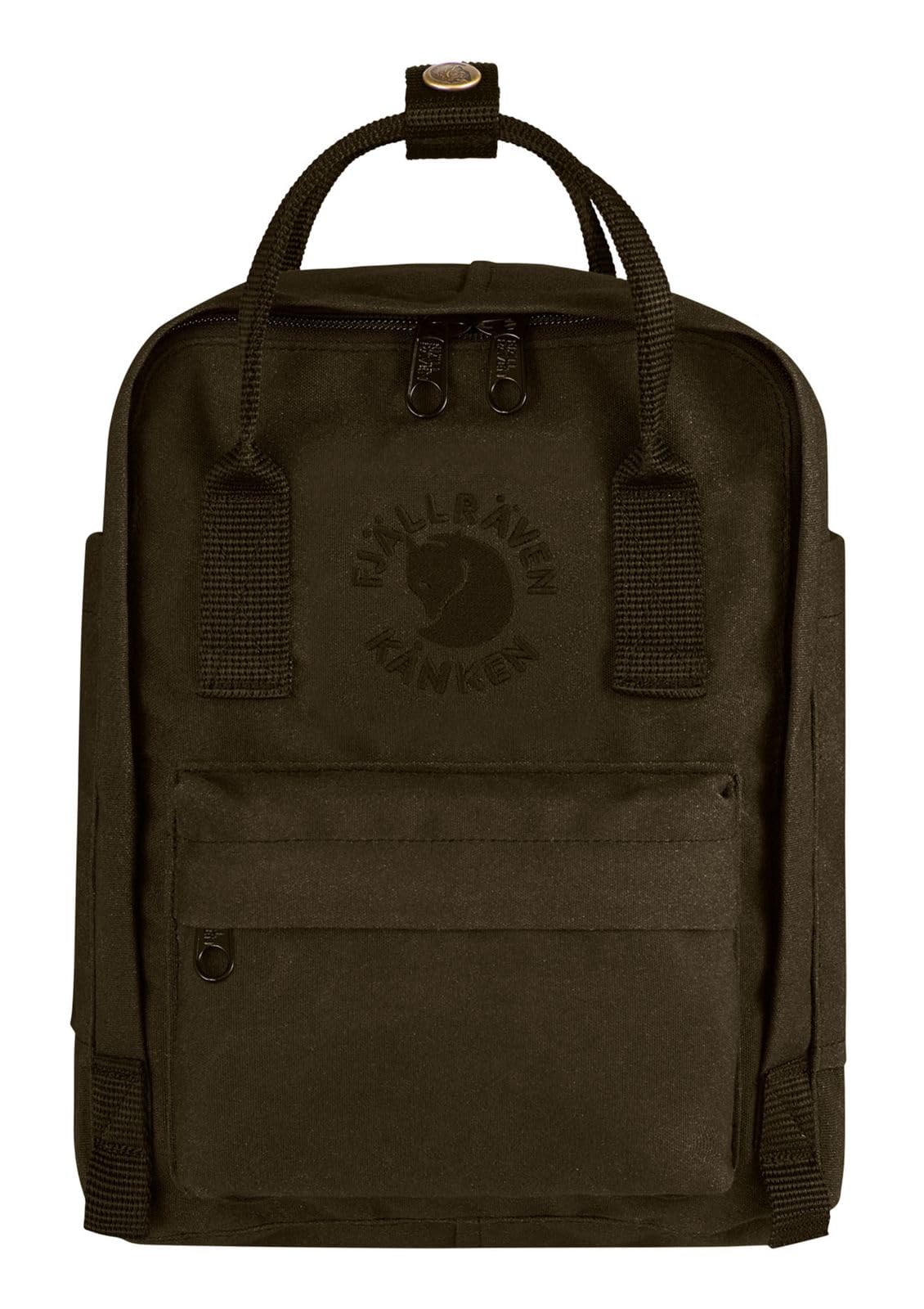 Fjällräven Re-Kånken Mini Kinder Backpack,Green (Dark Olive),13 x 20 x 29 cm