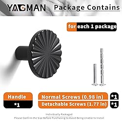 Yagman 5 Pack Kitchen Cabinet Knobs Round Sunflower