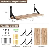 Uten Floating Shelves 2PCS Wall Mounted Shelf Solid Wood 30kg Load view 3