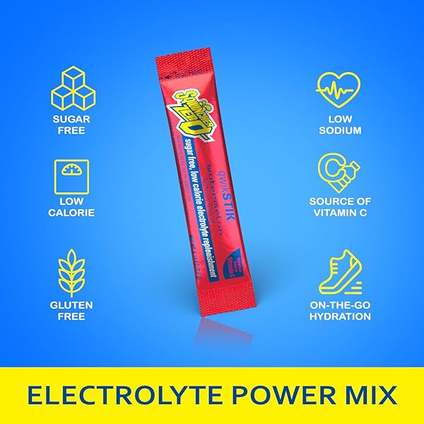 SQWINCHER ZERO QWIK STIK, FRUIT PUNCH, SUGAR FREE, LOW CALORIE, LOW SODIUM ELECTROLYTE POWDER HYDRATION DRINK MIX, .11 0Z PACKET (PACK OF 50)