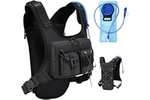 Criuage USA Original Patent Running Hydration Vest Backpack, Lightweight Chest Pack with 2.0L Water Bladder Bag Daypack for Hiking Running Cycling Race Marathon for Women Men
