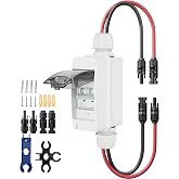 Solar Panel Disconnect Switch, 1000V 30A 2 Poles PV Circuit Breaker | Miniature Disconnect Switchs IP65 Waterproof Box, for Outdoor PV Stystem, Battery, PV Array MCB DIN