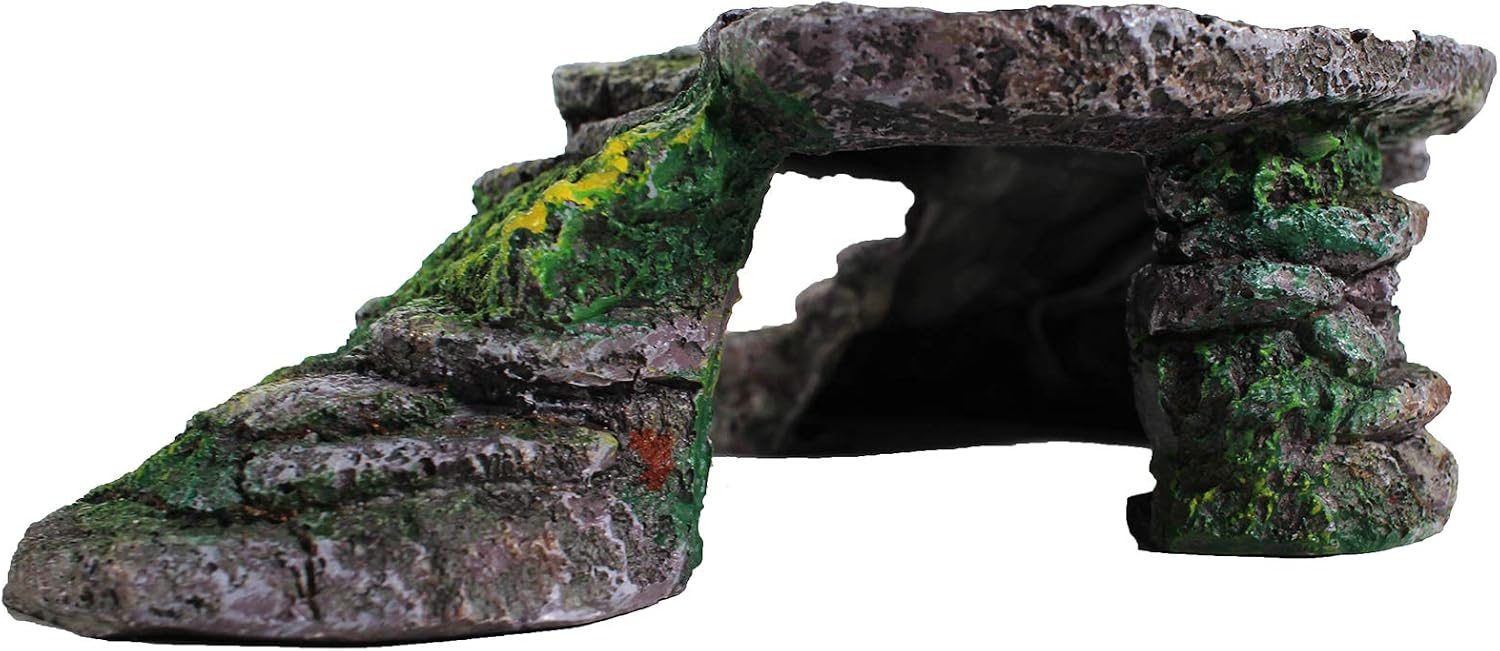 Penn-Plax Shale Scapes Accessories, Small, Green, Brown, Grey - Image 4