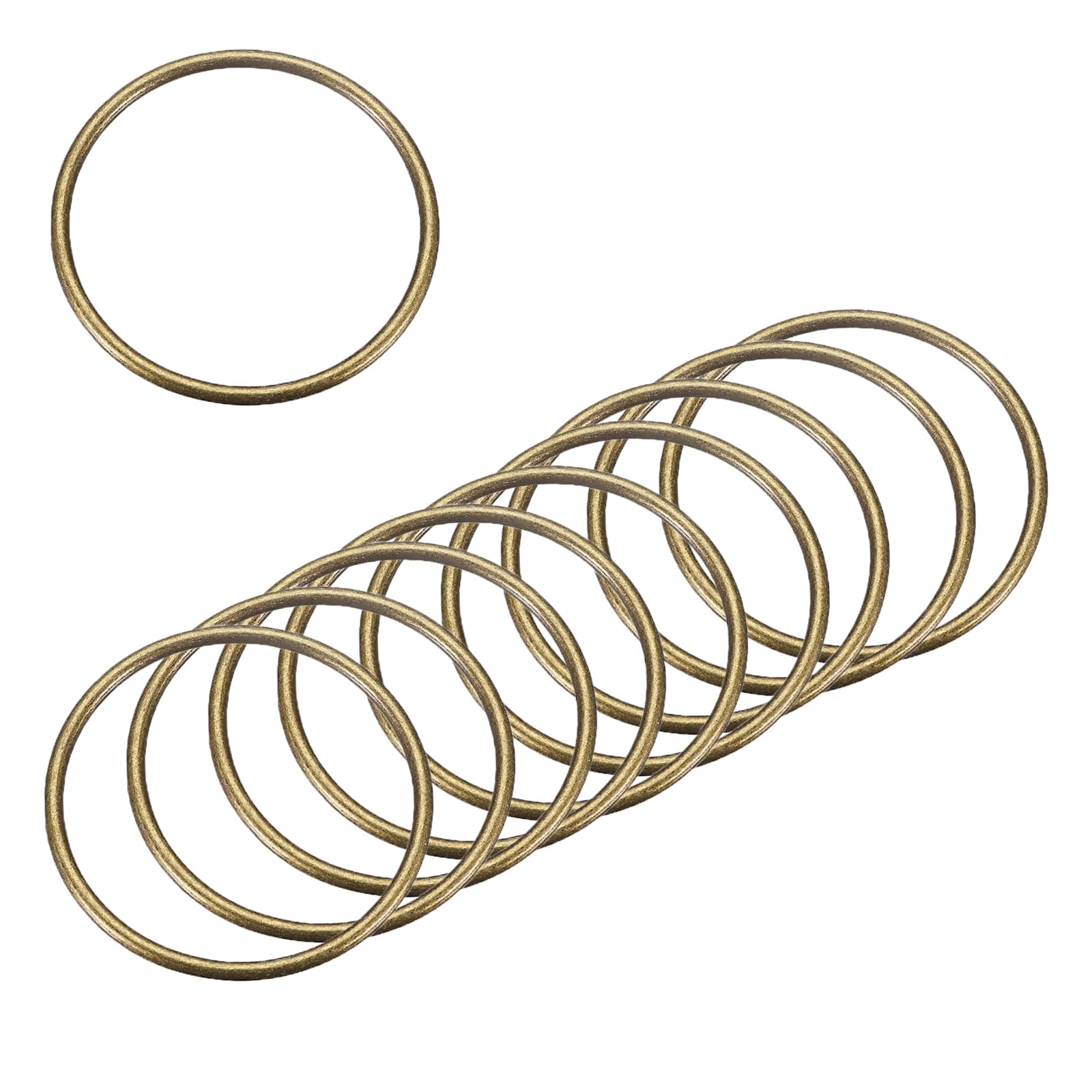 MACHSWON Zinc Alloy O Rings 20mm(0.79") ID 3mm Thick Multi-Purpose Welded O Buckles Heavy Duty Smooth Solid Ring for Bag Straps Belts Pet Leashes and DIY Crafts Bronze 15pcs