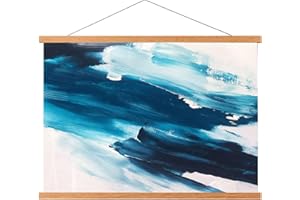 FALAMON Magnetic Poster Hanger Frame, 24x36 24x18 17x24 Teak Wood Magnet Poster Frame for Posters, Prints, Photos, Pictures, Maps, Scrolls, and Canvas Artwork