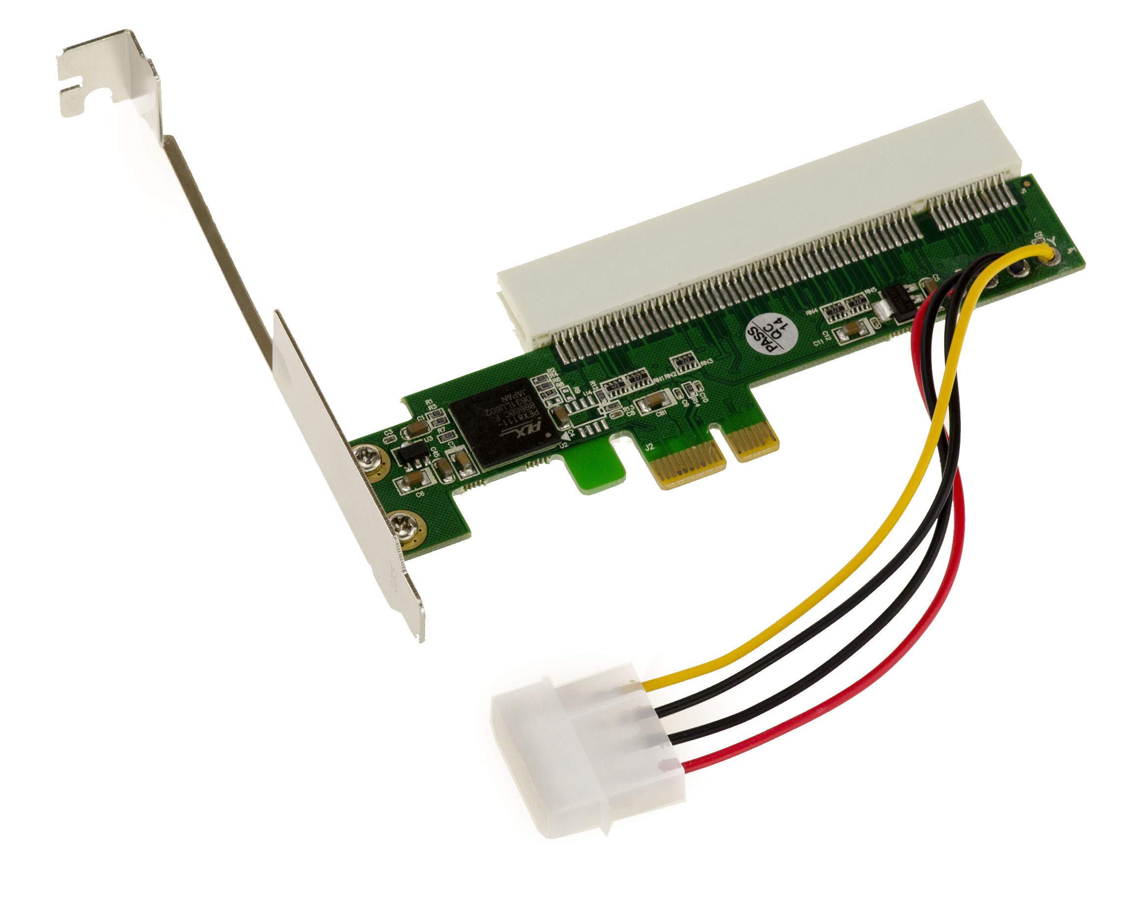 KALEA-INFORMATIQUE PCI to PCI Express Bridge Converter Adapter, for mounting a PCI card in a PCIe slot with PERICOM PLX PEX8111 Chipset