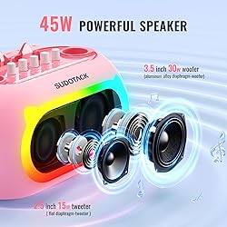 SUDOTACK Karaoke Machine for Adults Kids with 2