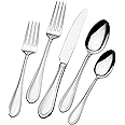Mikasa 5187577 Daphney 65-Piece 18/10 Stainless Steel Flatware Set with Serveware, Service for 12
