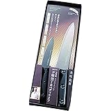 カクセー 包丁セット ステンレス 万能包丁30.7×5.3×2.3cm ペティナイフ22.2×3.5×1.6cm 中村孝明 チタンコーティング万能包丁＆ペティナイフ NKT-02 2本入