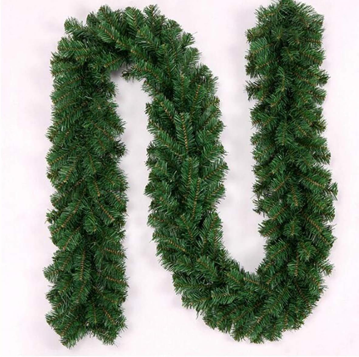 IUOKEY Christmas Garland Plastic Artificial Green Rattan Xmas Tree Home Decor Ornament Decorations