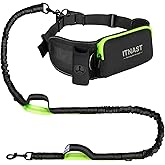 ITNAST Hands Free Dog Leash for Medium Large Dogs, Waist Support Padded Bungee Dog Running Leash with Reflective Stitching for Walks, Jogging, Running, Hiking, and Dog Training