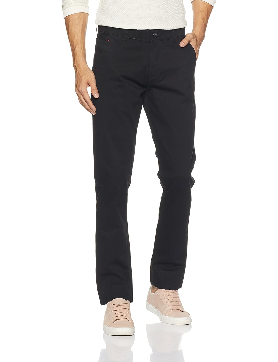 people men's slim fit casual trousers