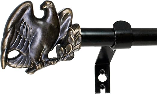 Amazon Com Decopolitan 5 8 Eagle Curtain Rod Set 86 To 120