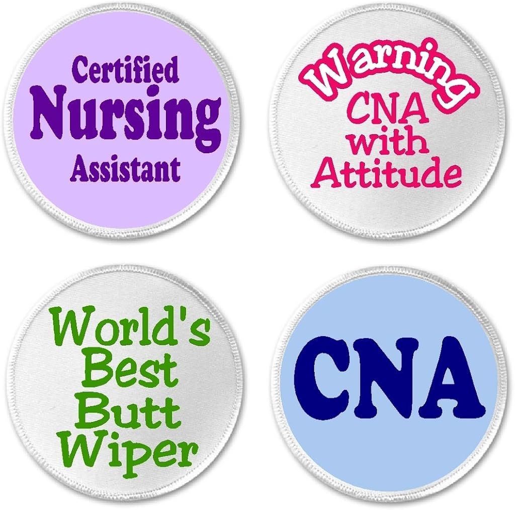 of Set 4 Assistant Nursing Certified Patches On Sew 3 Nurse Nursing