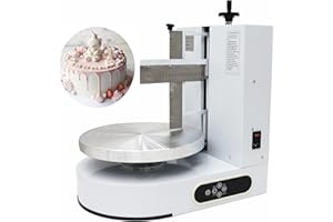 TECHTONGDA 4-12 Inch Automatic Cake Cream Spread Machin, 320RPM Electric Cake Turntable with 304 Stainless Steel Scraper, 35c