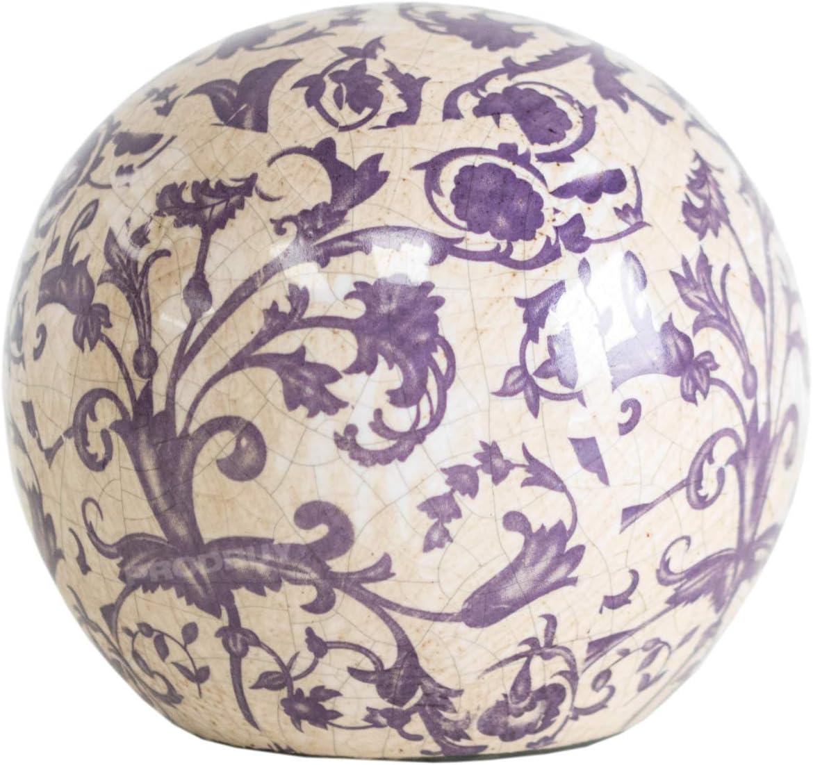 ProdbuyLimited 11cm Crackle Glazed Ceramic Garden Ball Sphere Ornament