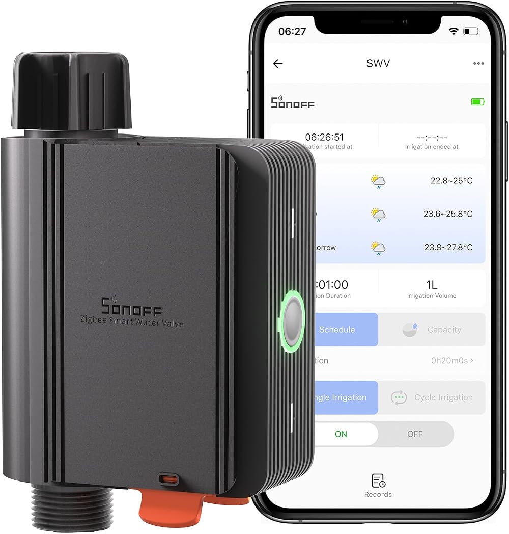 SONOFF Zigbee 3.0 Irrigation Timer, Smart Garden Watering System