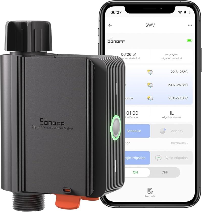 SONOFF Zigbee 3.0 Irrigation Timer, Smart Garden Watering System