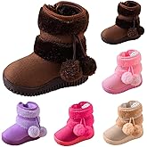 Girls Boys Snow Boots Kids Winter Boots Toddler Fuzzy Warm Ankle Booties Fur Lined Non-Slip Outdoor Shoes Toddler/Little Kid/Big Kid