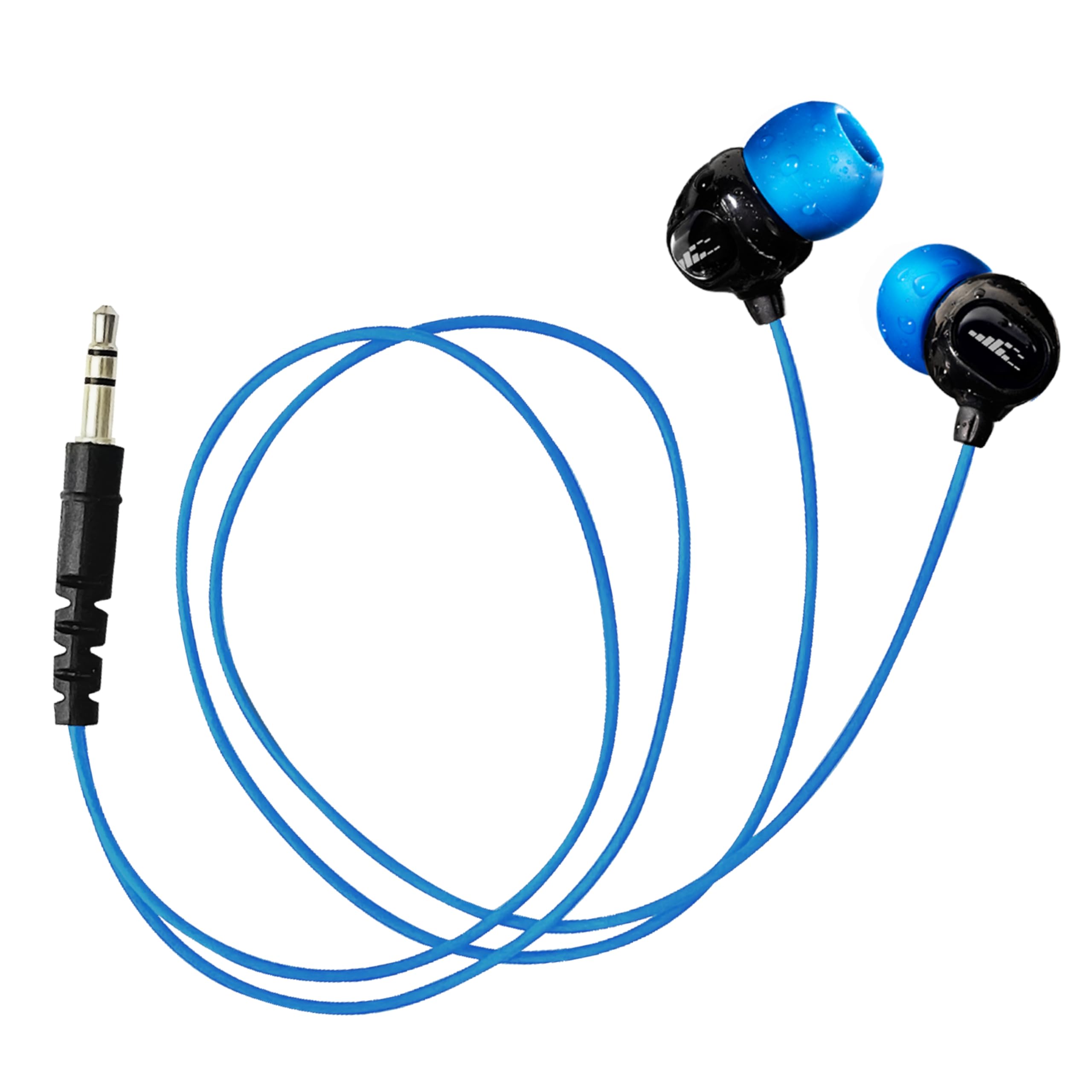 H2O Audio Surge S+ Waterproof Sport Headphones, (Short Cord Design) – In-Ear Sweatproof Earbuds for Swimming, Running, Cycling – IPX8 Waterproof, Compatible with iPods & MP3 Players