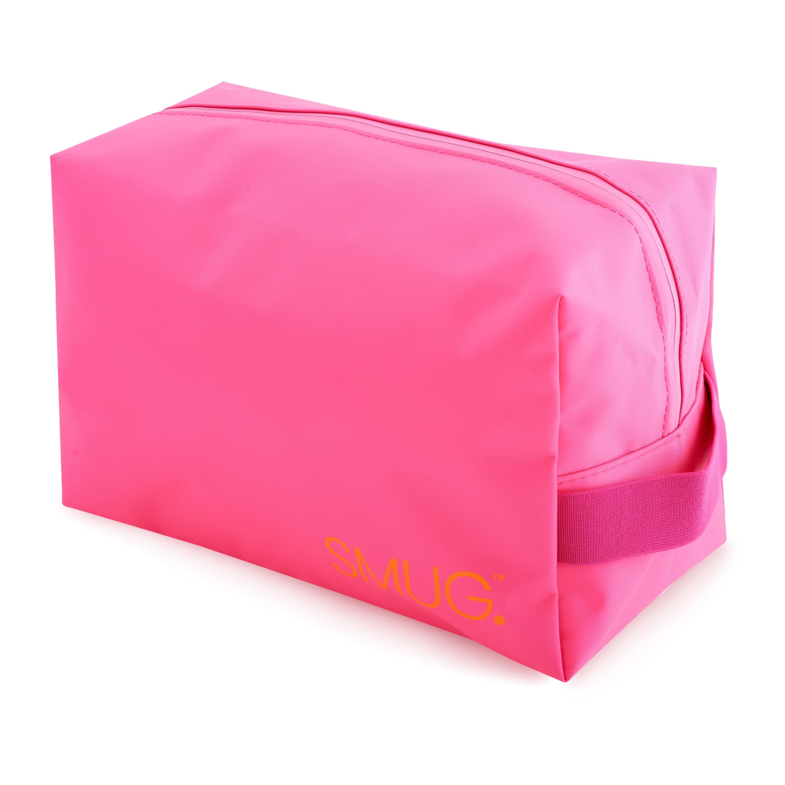 SMUG Wash Bag | Waterproof Travel Toiletry Bags for Travelling, Gym, Shower, Shaving, Toiletries, Cosmetics & Makeup Bag | Large Washbag for Men & Women | Stylish, Spacious & Easy to Clean | Pink