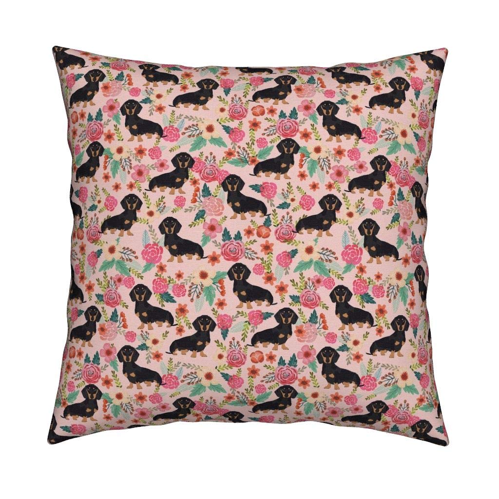 Amazon Com Roostery Doxie Organic Sateen Throw Pillow Doxie