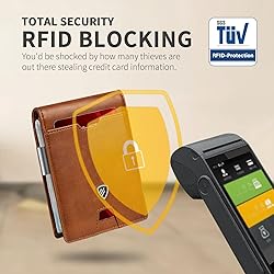 RUNBOX Mens Slim Wallet with Money Clip RFID