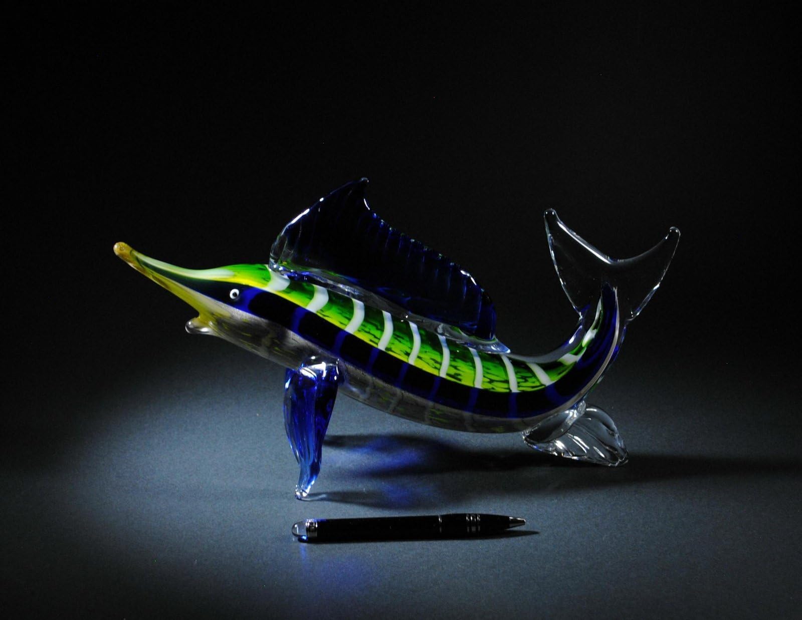 Deco4Sale Handcrafted Art Glass Sale, 14.5" Glass Fish