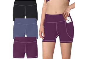 AENLLEY Girls Gymnastics Dance Shorts with Pockets - Kids Activewear Shorts for Volleyball Bike Cheer Ballet Pack of 3