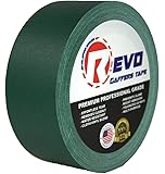 REVO Premium Professional Gaffers Tape (2" x 30 yards) MADE IN USA (GREEN GAFFERS) Non Reflective Tape- Camera Tape- Better than Duct Tape (Black, Gray, Green, Red, White, Yellow) SINGLE ROLL
