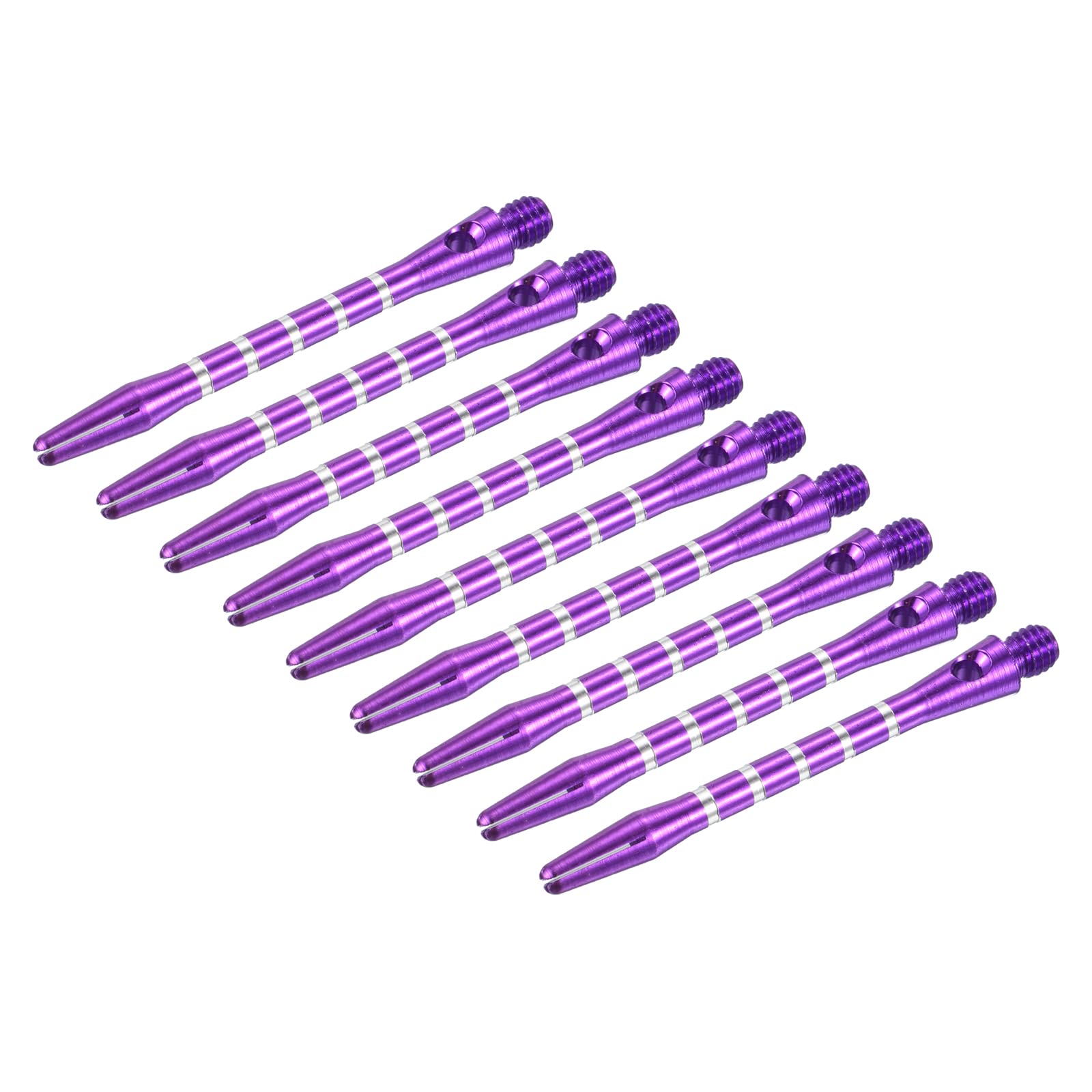 PATIKIL 48mm Dart Shafts, Medium 2BA Thread Aluminum Dart Stems Dart Accessories for Steel Tip - 9 Pack (Purple)