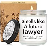 Law School Graduation Candle Gifts for Students, Smells Like Future lawyer candle, Funny Lawyer Candles Gift for Women Men, Cool law Student Passing The Bar Exam / Birthday candles gifts Ideas-95