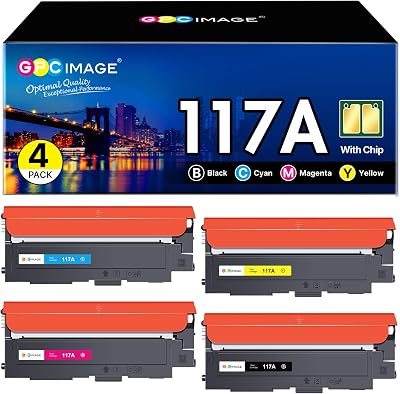 GPC Image 117A Toner Cartridges for HP Color Laser 150a 178nw 179fnw 4-Pack