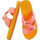 KuaiLu Womens Dressy Bow Sandals Arch Support Yoga Foam Cushion Comfortable Walking Slides Open Toe Summer Beach Indoor Outdoor Slippers