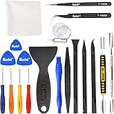 Kaisi Professional Electronics Opening Pry Tool Repair Kit Metal Spudger | Non-Abrasive Nylon Spudgers and Anti-Static Tweezers for Cellphone iPhone Laptops Tablets and More, 20 Piece