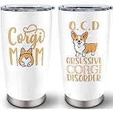 Pewuvos Corgi Gifts for Corgis Lovers Women, Gifts for Corgi Mom, Gifts for Corgis Owners, Dog Lover Gifts for Women, 20 oz Stainless Steel Tumbler