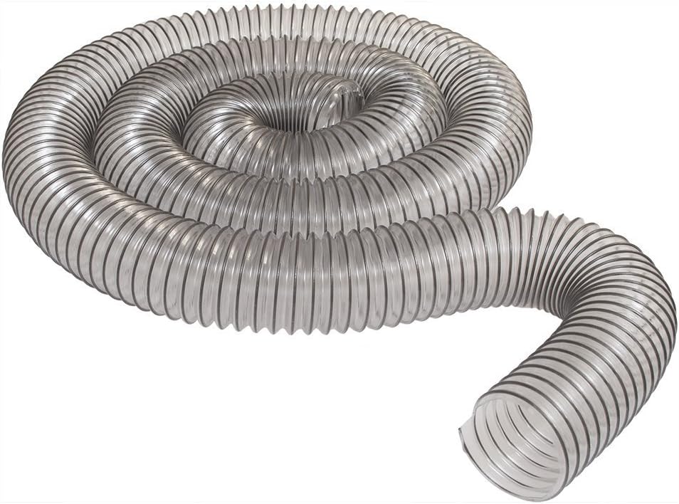 4" x 10' CLEAR PVC DUST COLLECTION HOSE BY PEACHTREE WOODWORKING PW375 - Vacuum And Dust Collector Hoses - 