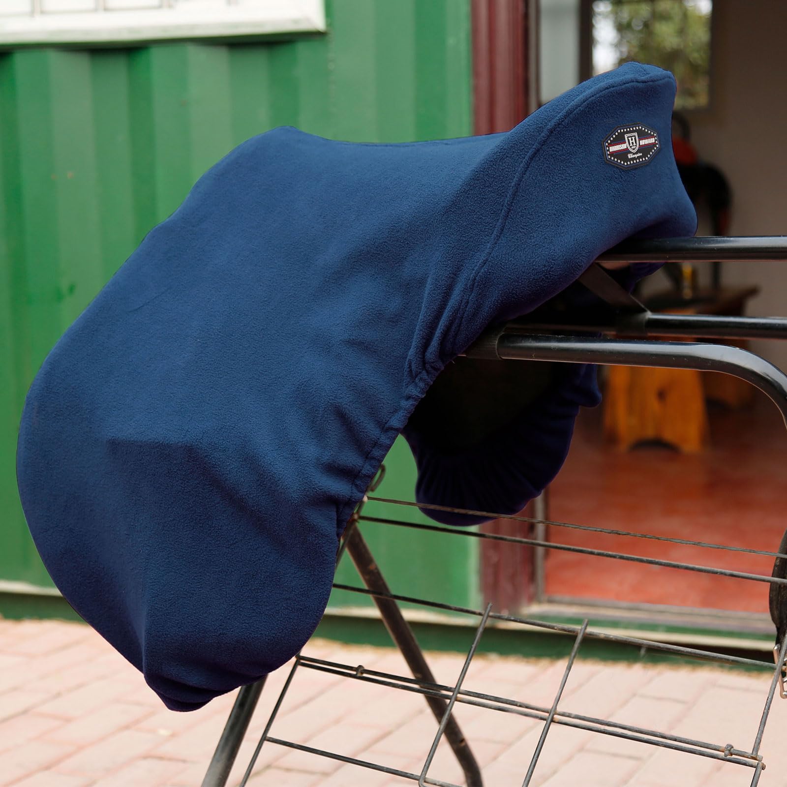Photo 1 of Harrison Howard Lightweight Dust Prevention Machine Washable Fleece Saddle Cover for GP/CC-Blue