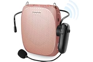 ZOWEETEK Wireless Voice Amplifier for Teachers with 2 Microphone, Original Voice Amplifier Wireless Microphone, Portable Speaker megaphone for Classroom, Training, Meeting, Instructors, Coaches, Games