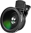 TECHO Universal Professional HD Camera Lens Kit for iPhone 7 / 6s Plus / 6s / 5s, Cellphone (0.45x Super Wide Angle Lens, 12.5x Super Macro Lens)