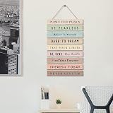 HPNIUB HPUINB Inspirational Quotes Wall Art Rainbow Wood Sign 9pc Kids Decor view 2