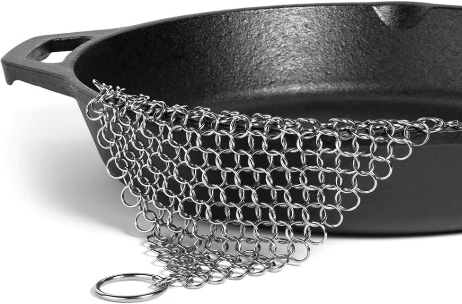 Galaxy BeautyCast Iron Chainmail Scrubber Cleaner Stainless Steel Brush Cloth for Pots Pans