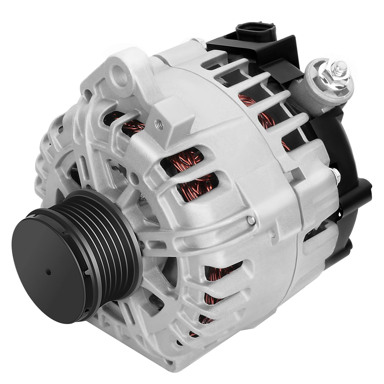 Photo 1 of SCITOO Alternator 11258 Fit for Nissan for Altima 2007-2012, for Sentra 2007-2012, for Rogue 2011-2013, 2014 2015 Rogue Select L4, 2.5L High Output Alternator 12V 110Amp CW 6 Groove Clutch Pulley