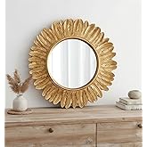 ZOROSY Gold Round Wall Mirror 12 inch - Small Wall Mirror Decorative, Vintage Mirror for Living Room, Entryway, Bedroom,Hallway