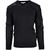 Original British Police Sweater Black V-Neck Long Sleeve Men Pullover Military Security Jumper