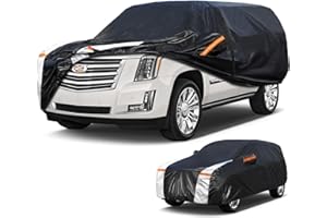 Cotryvox Large SUV Car Cover for Cadillac Escalade 100% Waterproof All Weather, Heavy Duty Outdoor Full Exterior Covers Rain Sun Wind UV Protection.