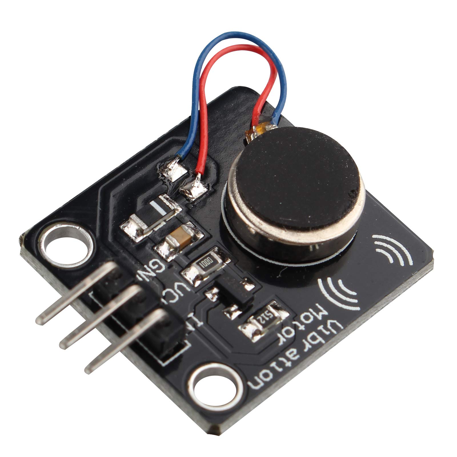 HALJIA 1027 3.0-5.3V / 60mA DC Mobile Phone Mini Flat Vibrating Motor Shock Motor Module Mobile Phone Vibration Module DIY Compatible with Arduino