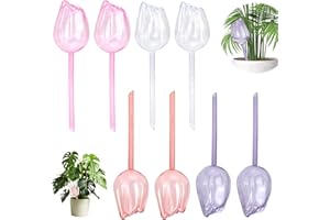 WRENYZK 8 Pcs Self Watering Globes Bulbs for Indoor Outdoor Plants, Tulip Self Watering Globes, Automatic Plant Watering Devi